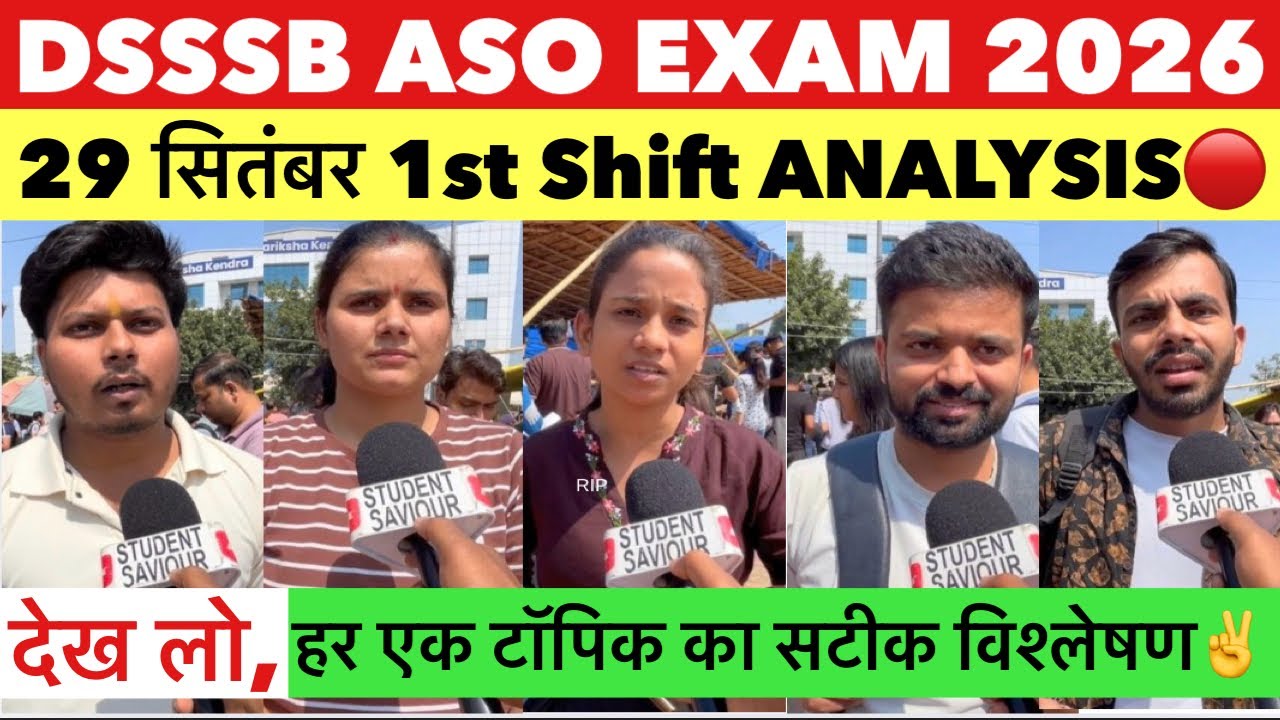 DSSSB ASO 2026 Exam review | September 29 1st Shift review | DSSSB DASS Grade 2 review today