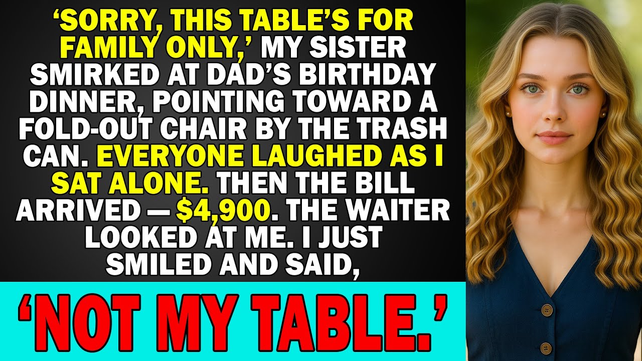 At Dad&rsquo;s Birthday Party, My Sister Smirked: &lsquo;Sorry, This Table&rsquo;s For Family Only,&rsquo;and Pointed Toward