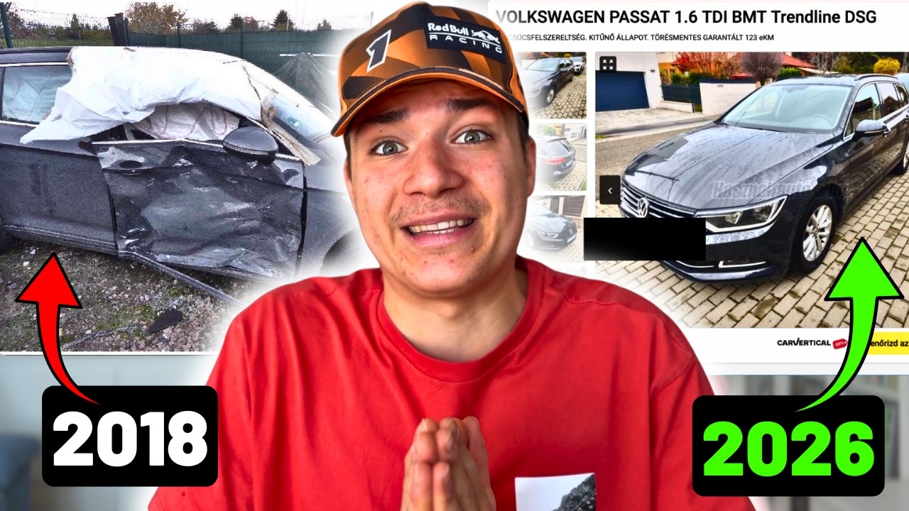 Törésmentesnek hirdették… de ez a Passat totálkáros volt 🤯 | Roncsvadászat #1