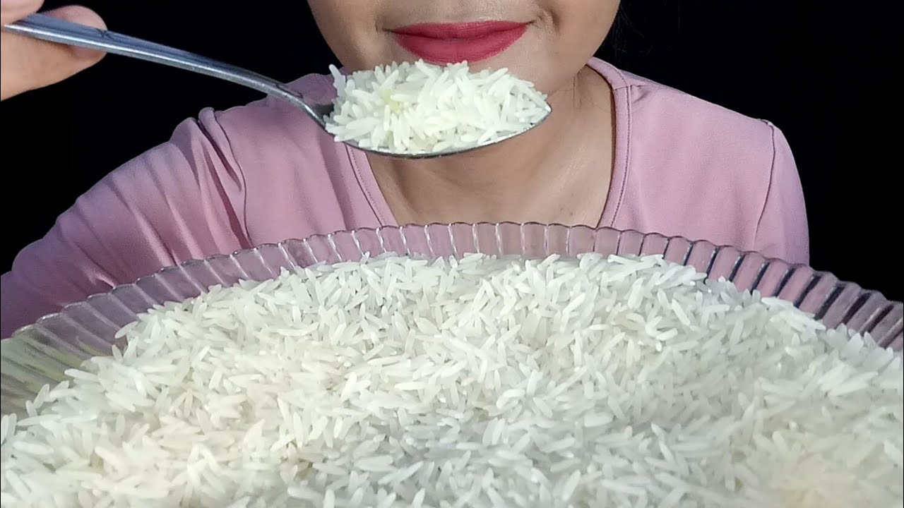 ASMR EATING RAW RICE  | Basmati Raw Rice | Relaxing Sounds ASMR