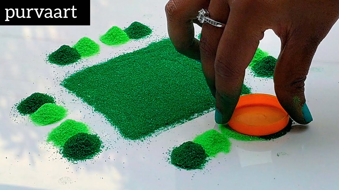 Simple Beautiful Rangoli Design | Trending 2026 | Beginner Friendly Step by Step🌼