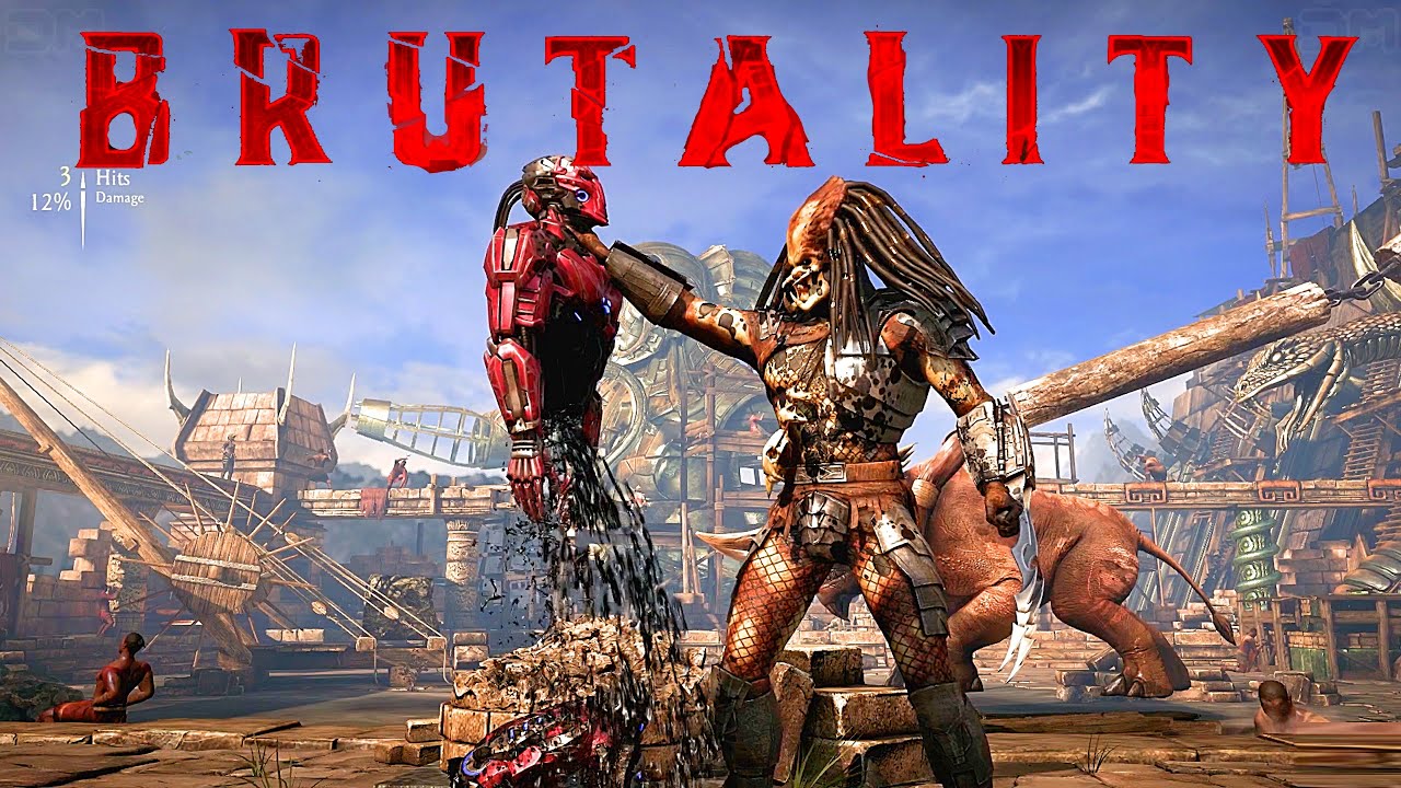 MKXL All The Predator Brutalities, Fatalities, X-Ray & Ending