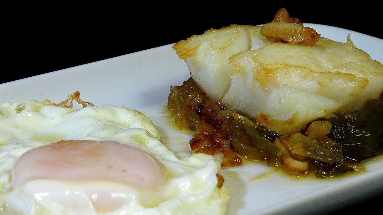 Bacalao frito con huevo