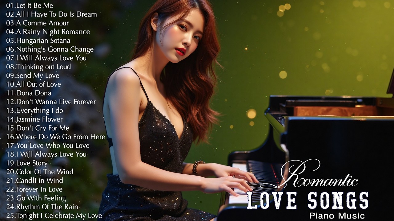 200 Beautiful Piano Songs Playlist - Greatest Hits Love Songs 80's - Relaxing Instrumental Music