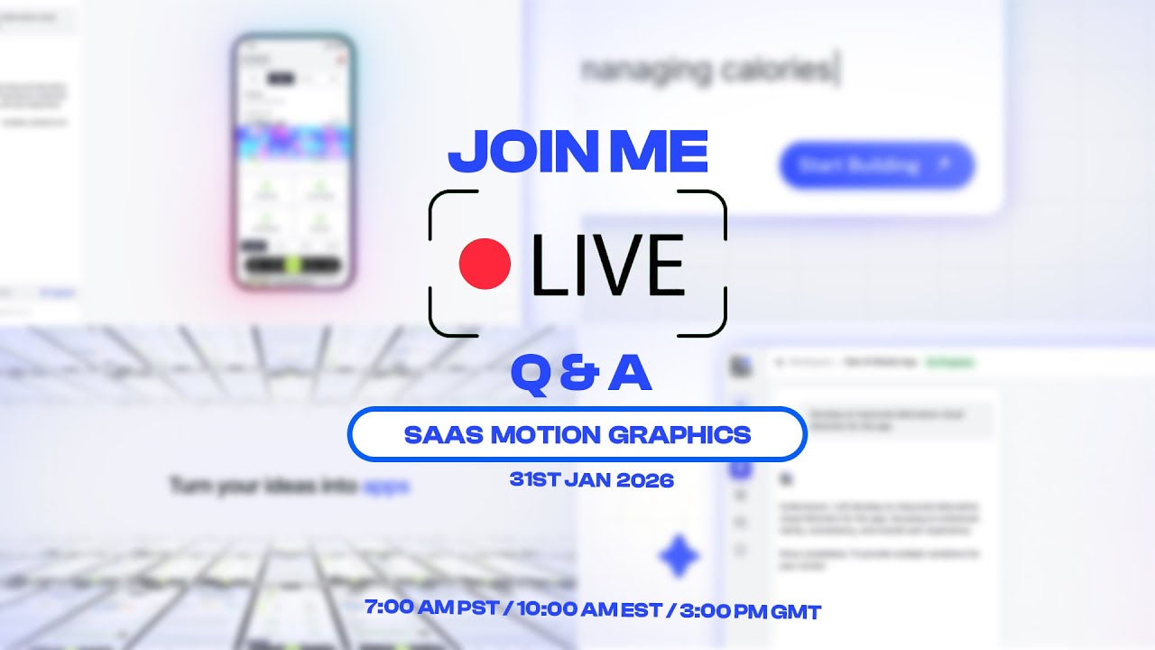Motion with Nas Live Stream - Saas Motion graphics Appgen Q&A