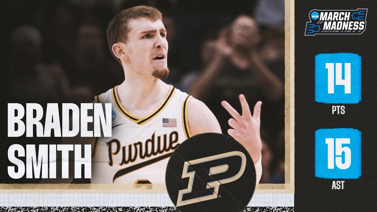Braden Smith: 14 points, 15 assists in Purdue&rsquo;s Sweet 16 win over Gonzaga