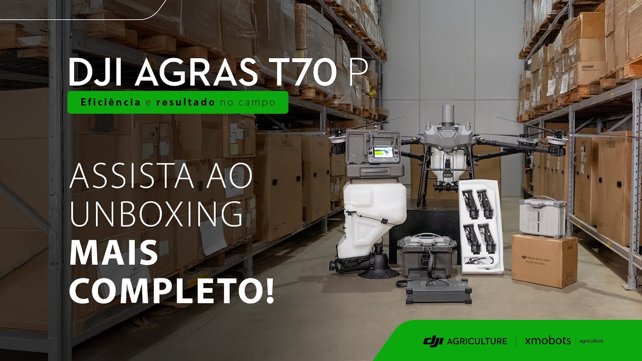 Unboxing completo do DJI AGRAS T70P: Eficiência e resultado no campo