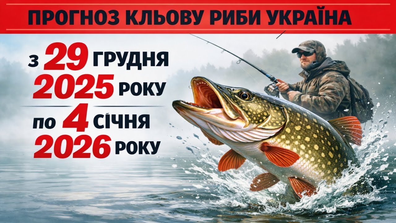 ПРОГНОЗ КЛЬОВУ в Україні з 29 грудня по 4 січня! Кидай все і на рибалку!