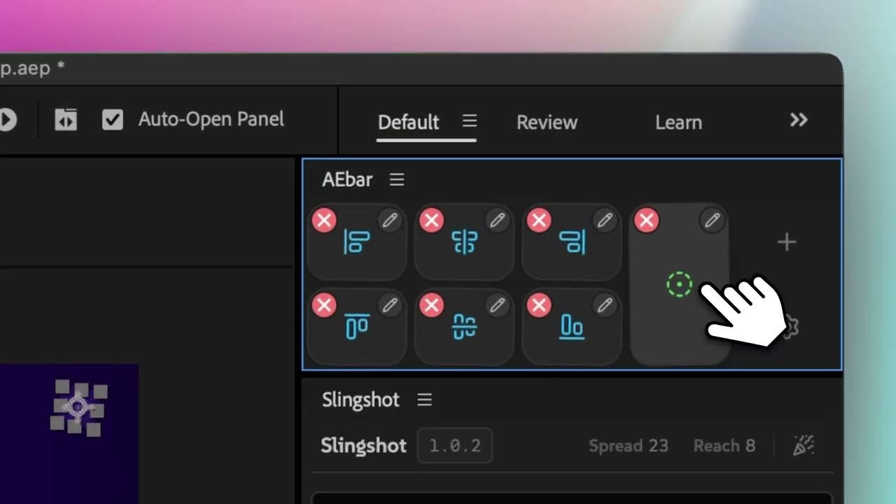 AEbar - A free extension for creating custom toolbars in After Effects