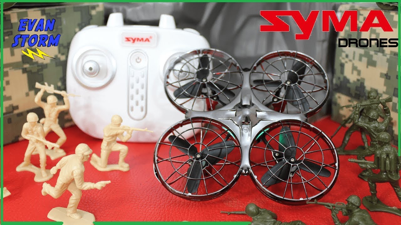 Toy Drone VS Plastic Army Men Syma x100  Indoor Drone for Kids Unboxing & Play