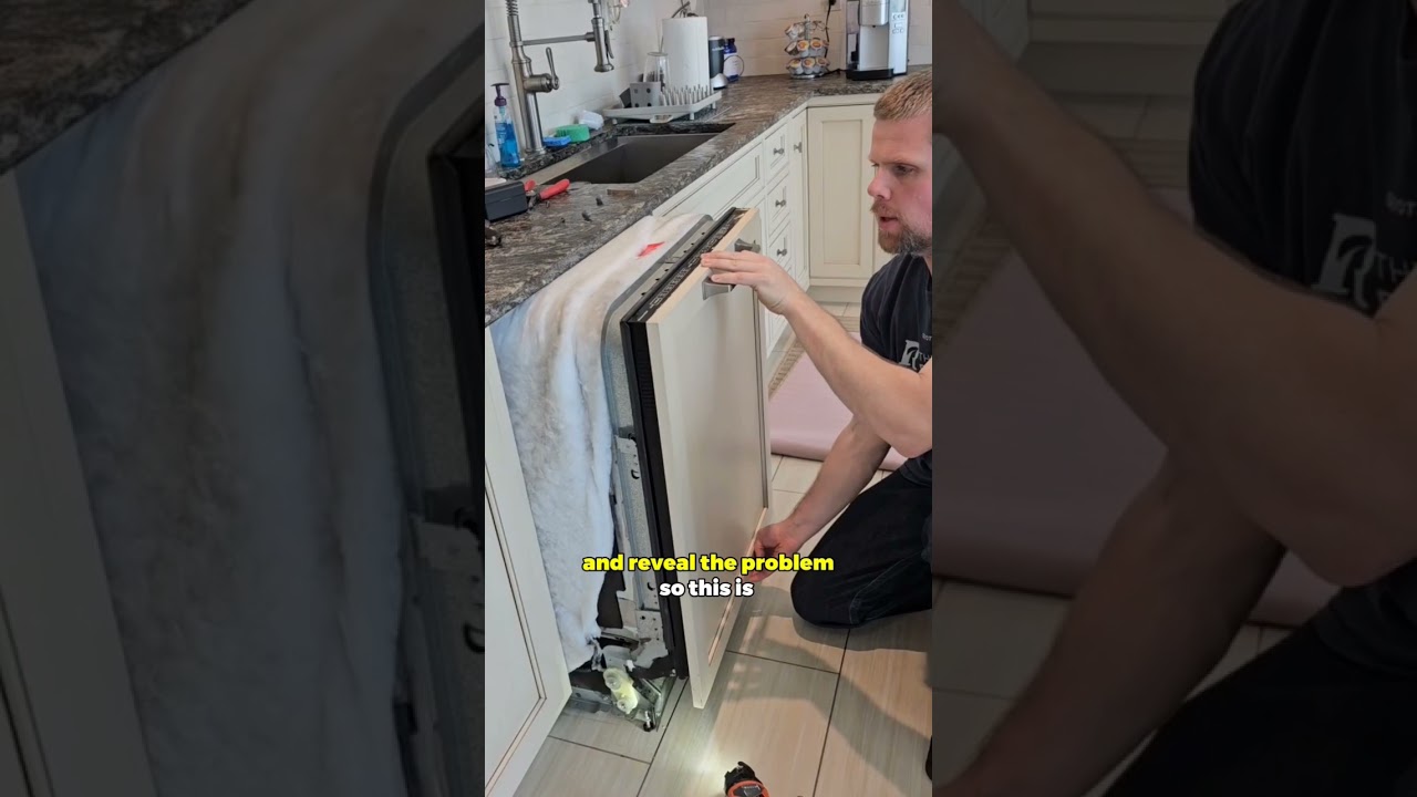 🤔 How to fix a dishwasher door that opens fast #diy #appliance #fix