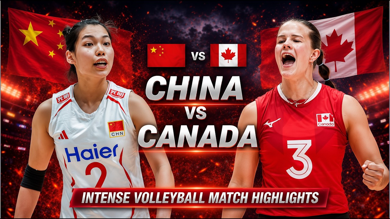 China vs Canada Epic Volleyball Highlights | Women's VNL 2026