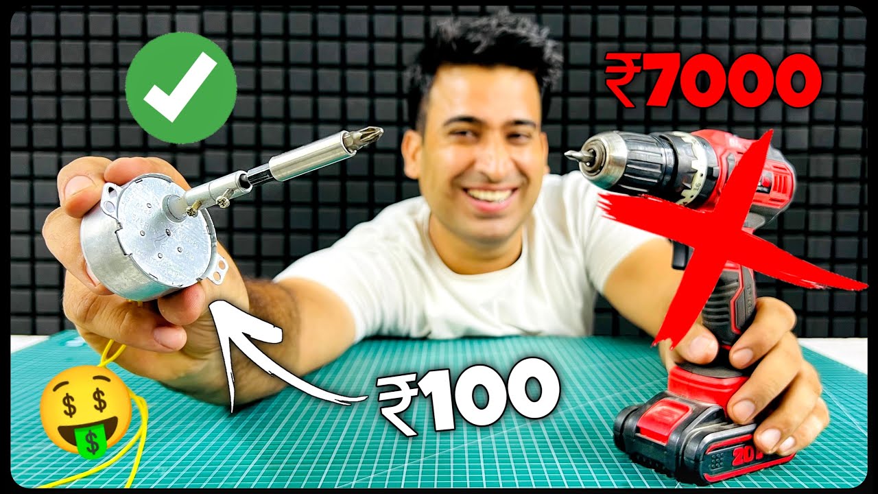 Sirf ₹100 Me Synchronised Motor Se Screw Driver Banaya 😳 ₹6900 Bachaye 🤑