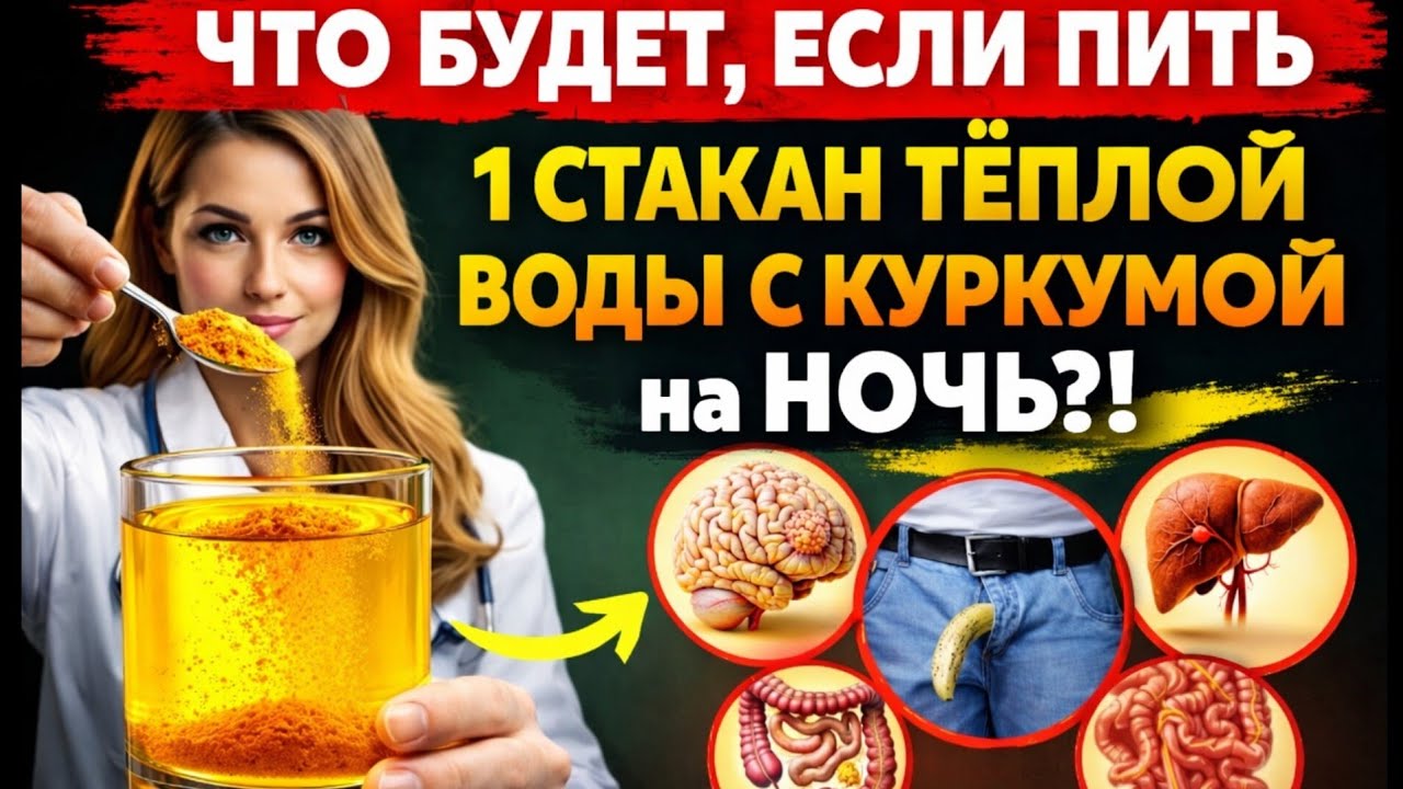 Если пить воду с куркумой на ночь &mdash; что произойдёт? (10 скрытых преимуществ)