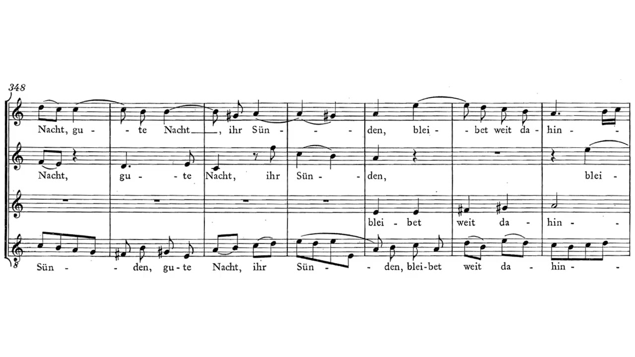 Gute Nacht o Wesen Sopran 1