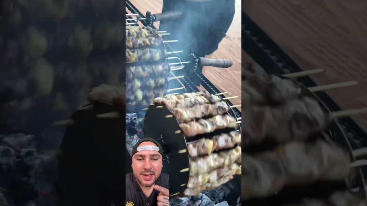 &iexcl;Parrilla giratoria para brochetas! 😱🍖