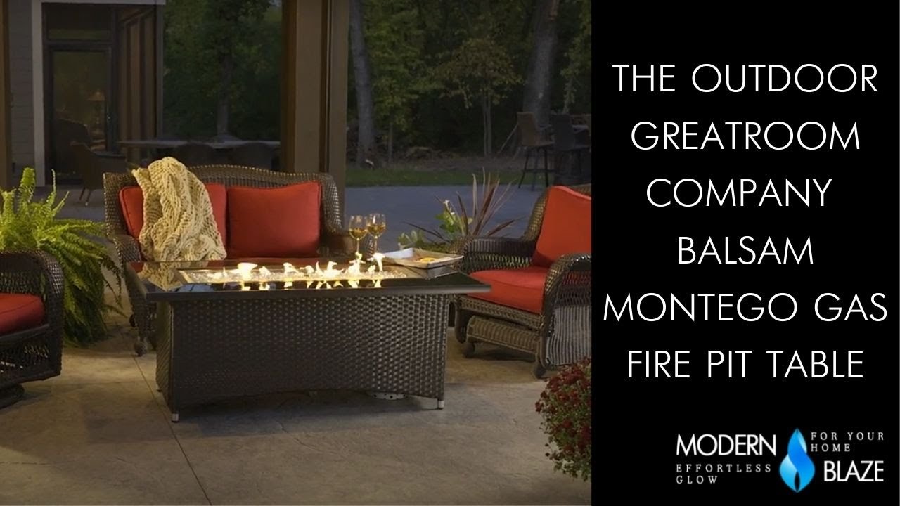 The Outdoor GreatRoom Company Balsam Montego Gas Fire Pit Table
