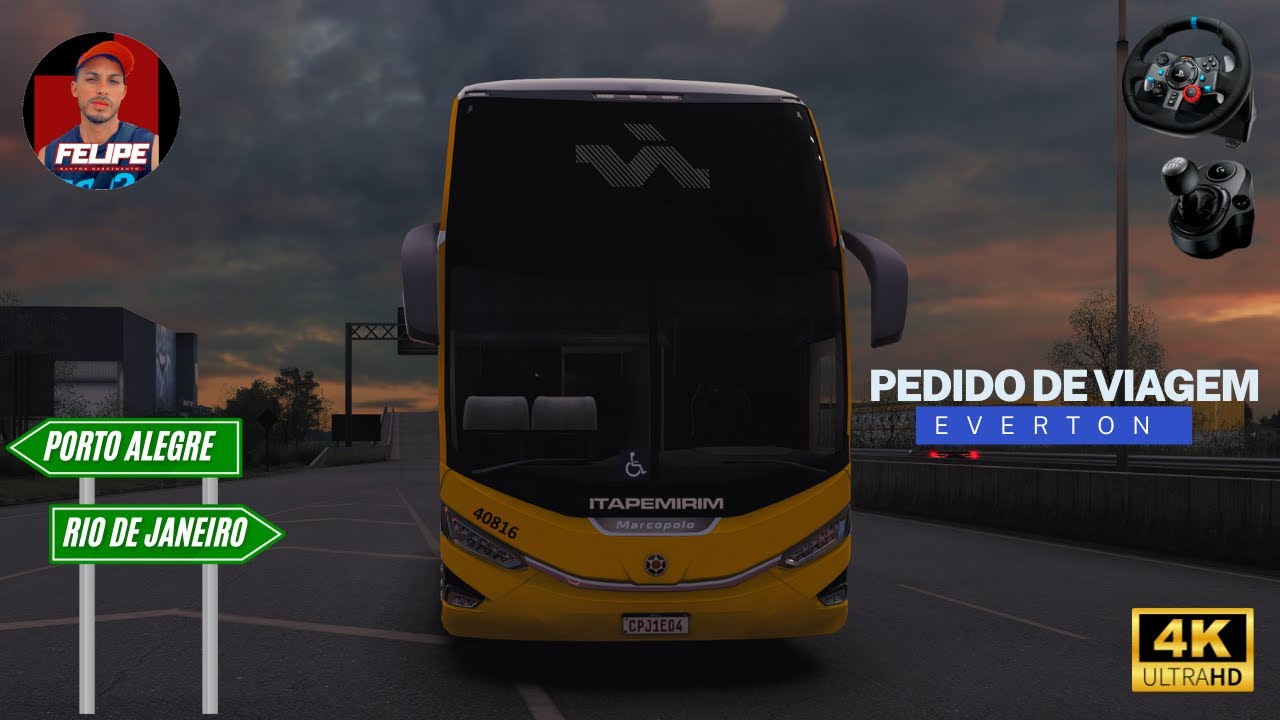 De Porto Alegre Para: Rio de Janeiro  - G8 1800 DD - ITAPEMIRIM / ETS2 em 4K 60FPS