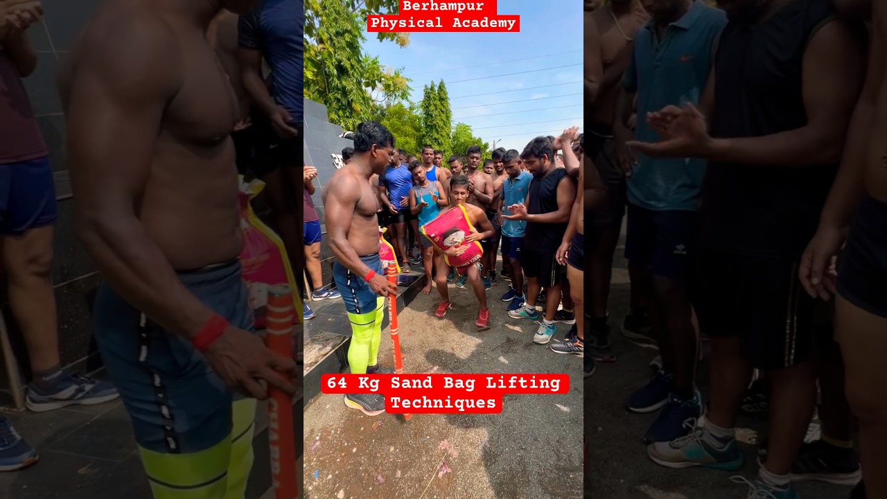 64 kg Sand Bag Lifting Technique #viral#video🔥🔥#trending #reels#motivition#shorts#fireman