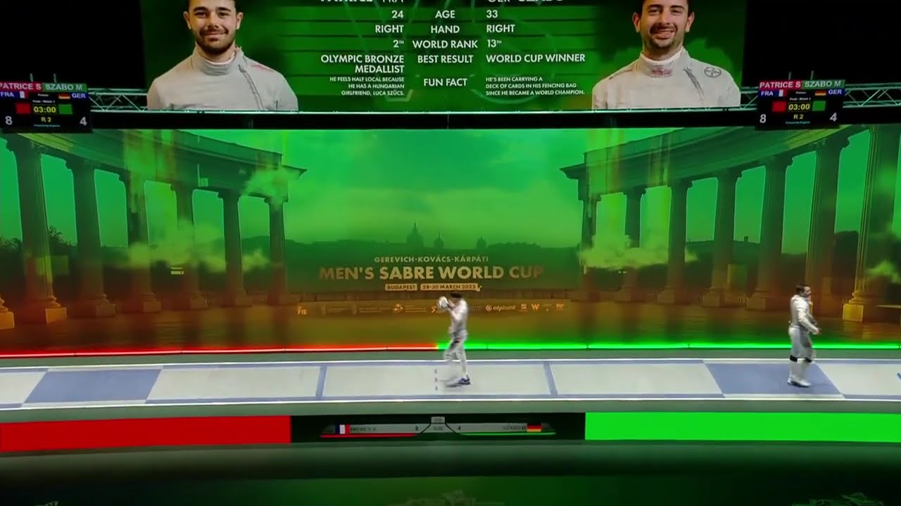 Budapest World Cup 2025 SMS - GOLD - Sebastien Patrice FRA v Matyas Szabo GER