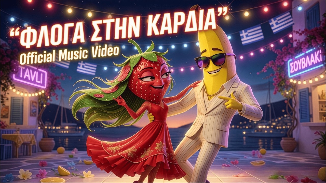 FLAME IN MY HEART 🍓🍌 | Official Greek Summer Music Video