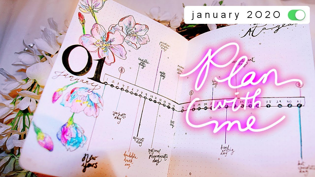 PLAN WITH ME | 2020 Bullet Journal Set Up x January 🌱 BUJO BEGINNER ✨
