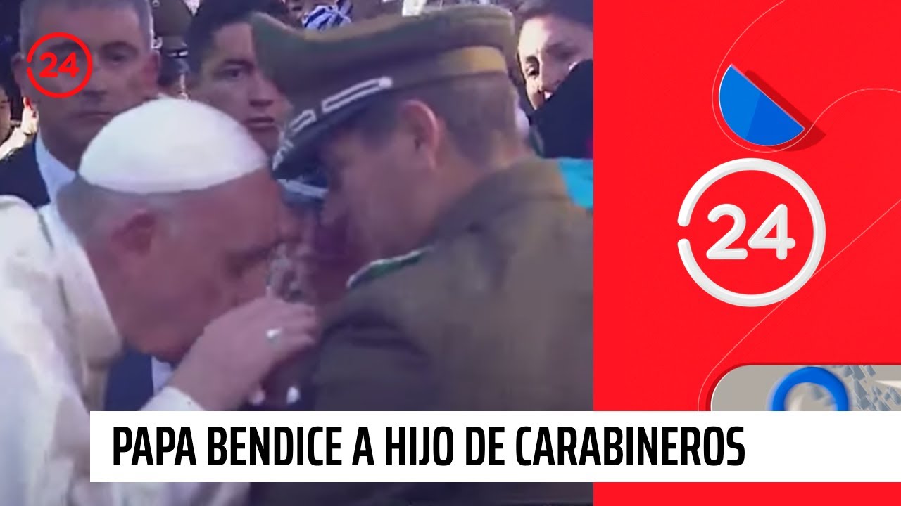 Papa Francisco bendice de manera especial a hijo de una pareja de carabineros en la Nunciatura