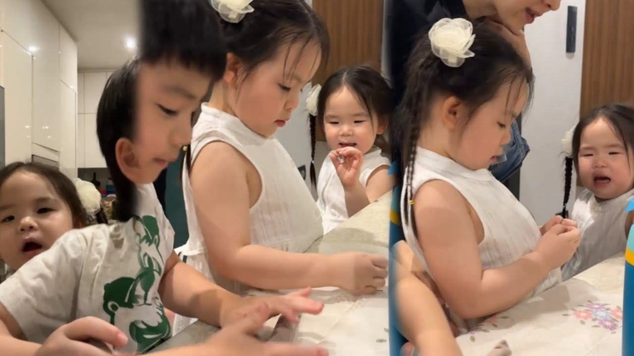 อัญญาฟ้องหม่ามี๊น้องพีร์ไม่แบ่งอัญญาเลย พี่วาหันมาบอกแบ่งให้อัญญาค่ะ