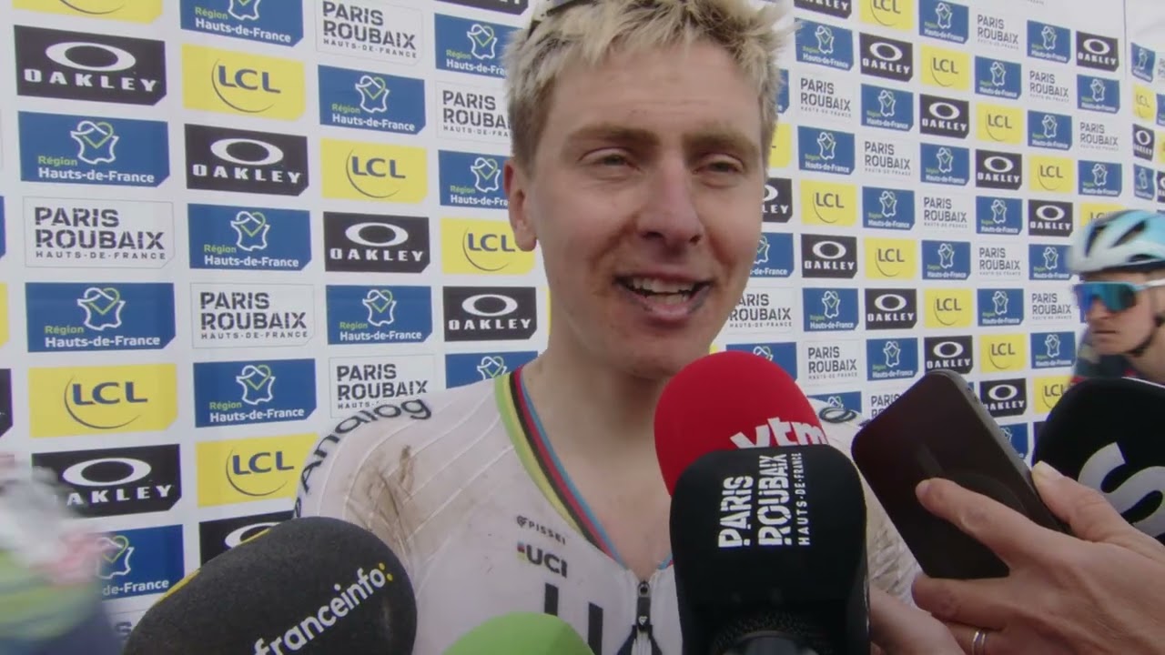Tadej Pogačar - Interview at the finish - Paris-Roubaix 2026
