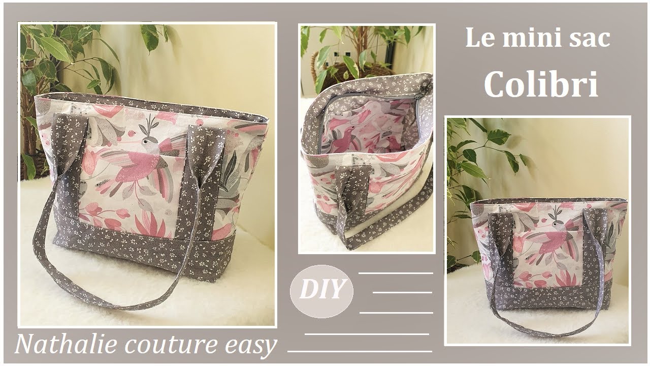 le tutoriel du mini sac Colibri avec ses 4 poches/ Nathalie couture easy