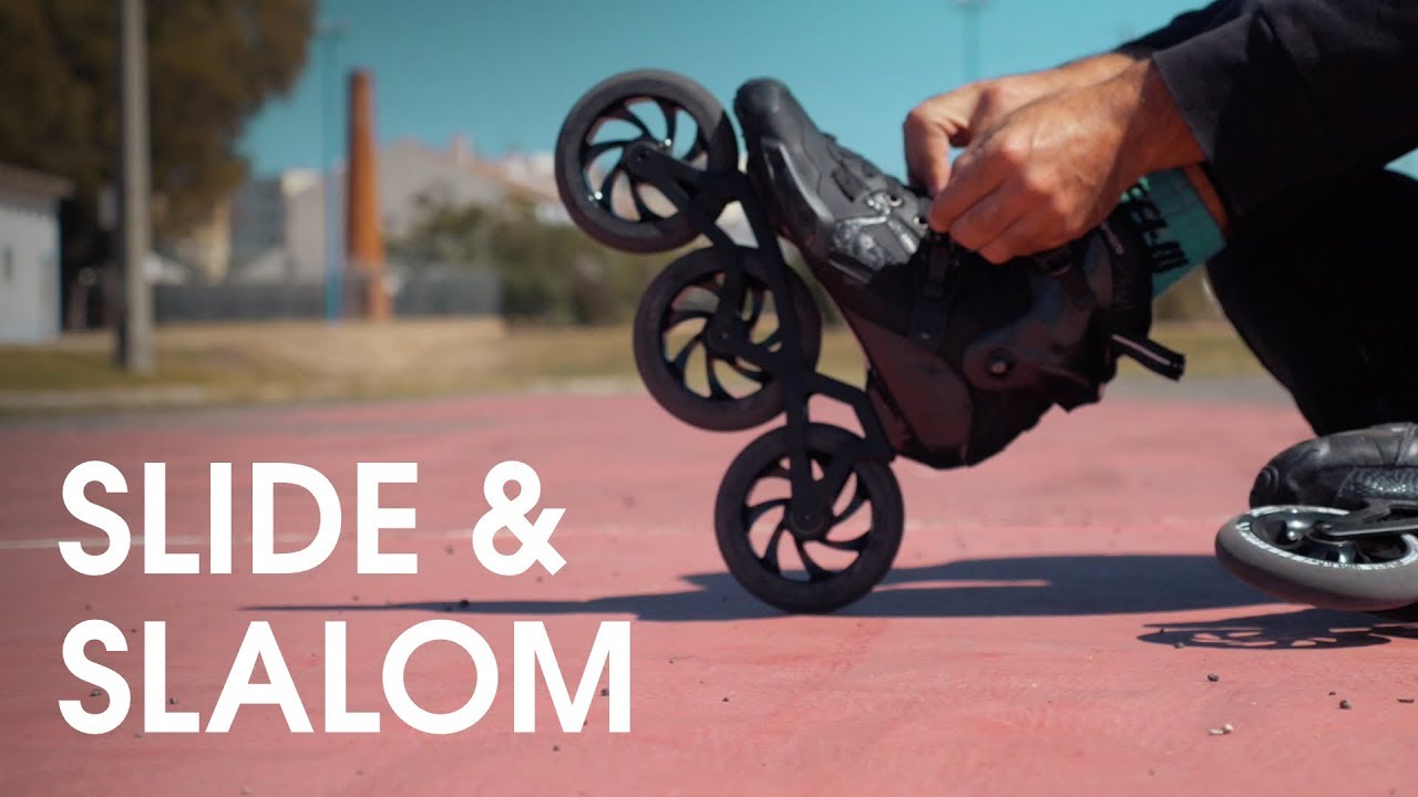 SLIDE AND SLALOM TRICK WITH INLINE SKATES // One Trick By Pablo Soler