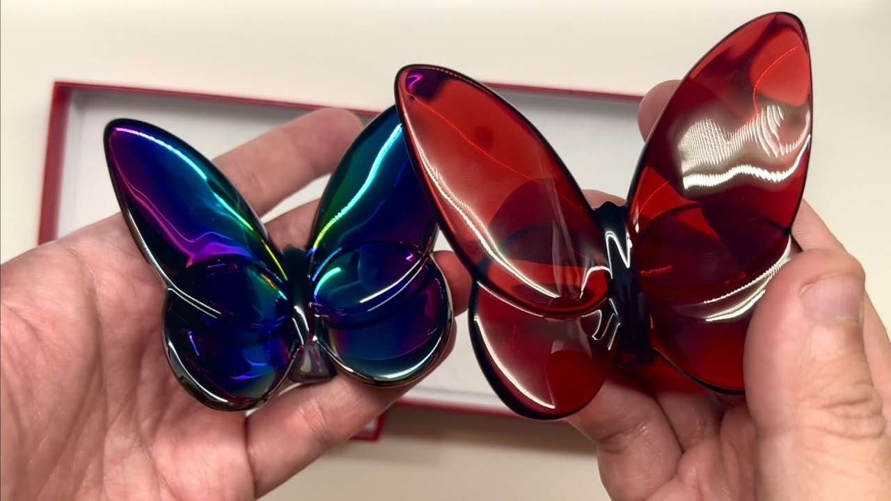 A Few Fair Accessories - Bacarrat Lucky Butterfly Crystal in Red and Blue Scarab