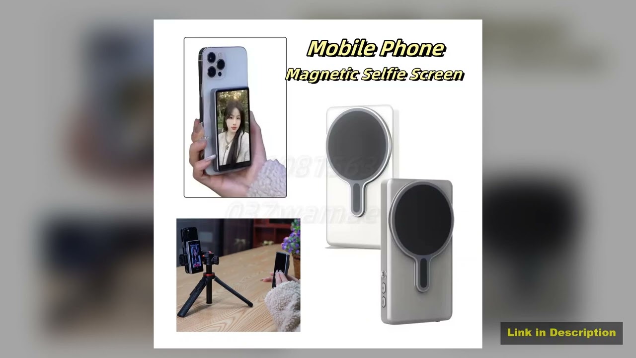 New Magnetic Phone Vlog Selfie Monitor Screen for Phone Rear Camera for Selfie Rear Camera Compatib