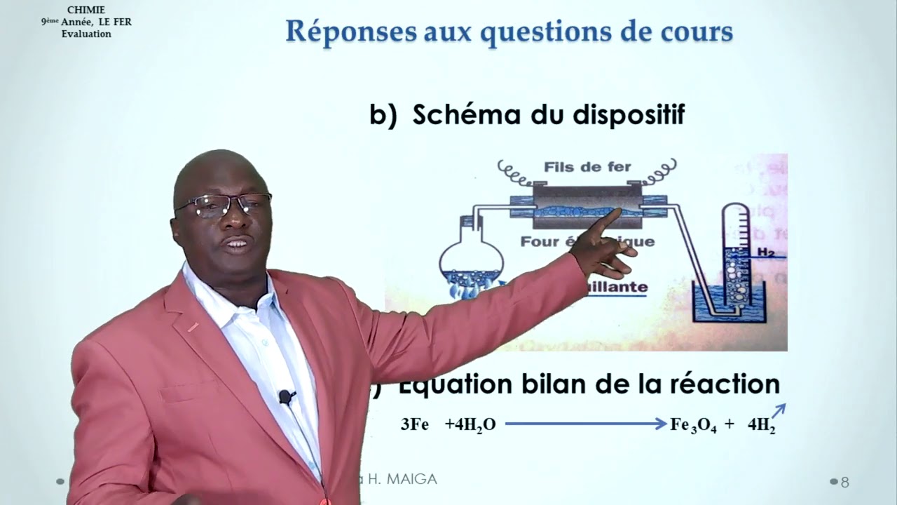 Chimie leçon6 Le Fer Evaluations Exercices