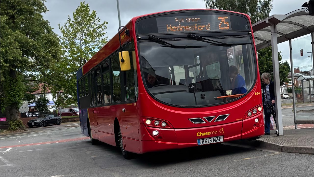 Fast driving! Chaserider 624 BK13 NZP. Volvo B7RLE WrightBus Eclipse Urban 2. Route 25