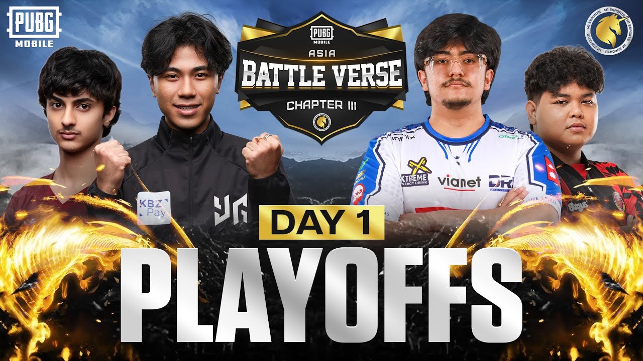 PUBGM BATTLE VERSE ASIA CHAPTER III | PHASE 2 PLAYOFFS DAY 1 | FT. #BTR  #4T #RRQ #ASI8 #BOOM #DRS