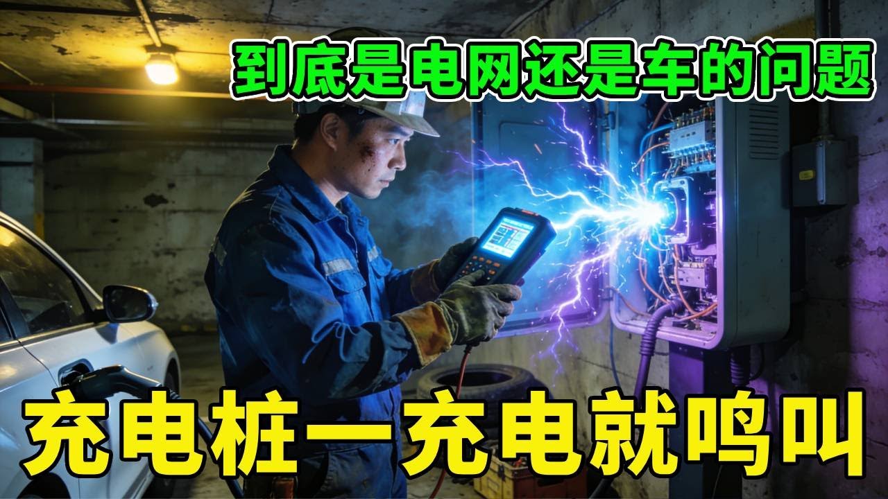 业主换了好几个充电桩，每次一充电车子电箱都有异响，到底是电网的问题还是车的问题？【城阳电工电路】