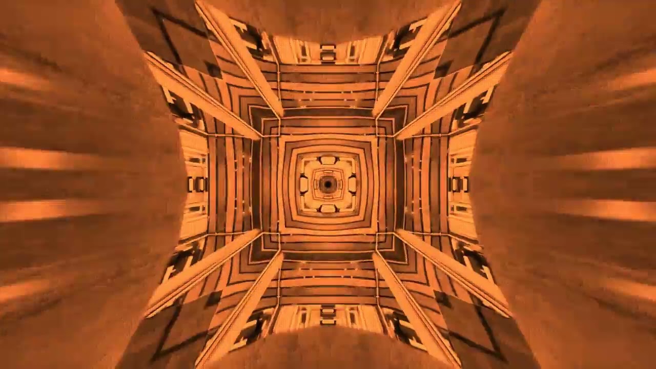 10 hours Golden Tunnel Screensaver PC 4K UHD 60fps Loopable Video