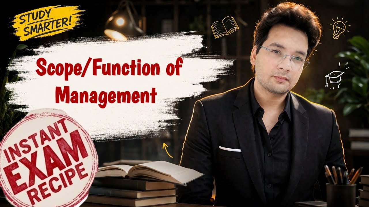 Scope/Functions of management in hindi || principle of management || Pathak sir academy