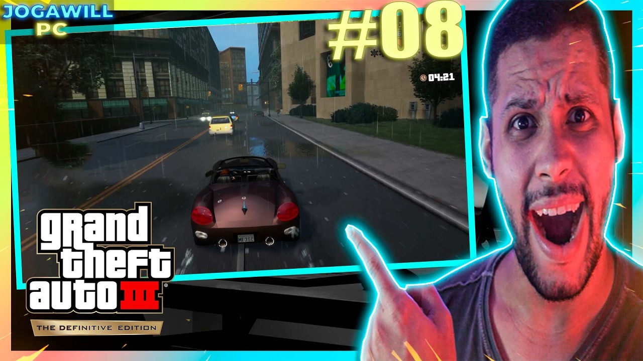 GTA 3 THE DEFINITIVE EDITION - ROUBANDO UM CARRO DA POLICIA #T1 #08 | JOGAWILL PC