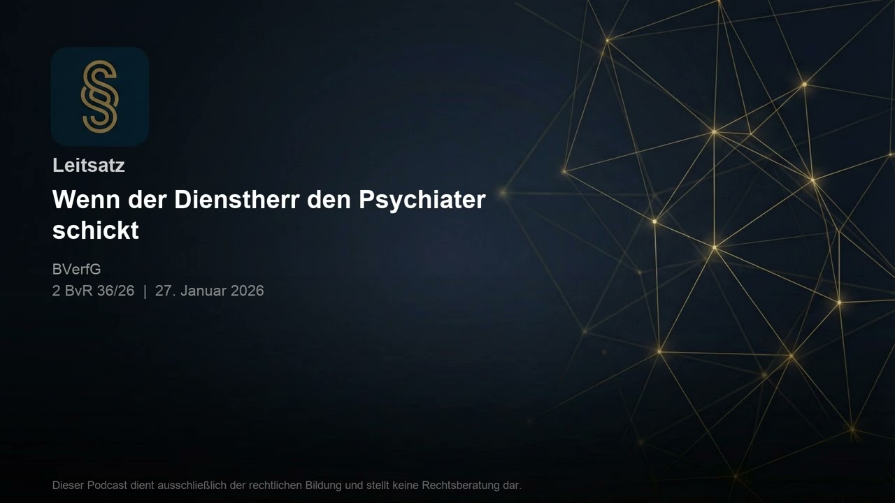 BVerfG-Urteil: Darf der Chef eine Richterin zum Psychiater zwingen?