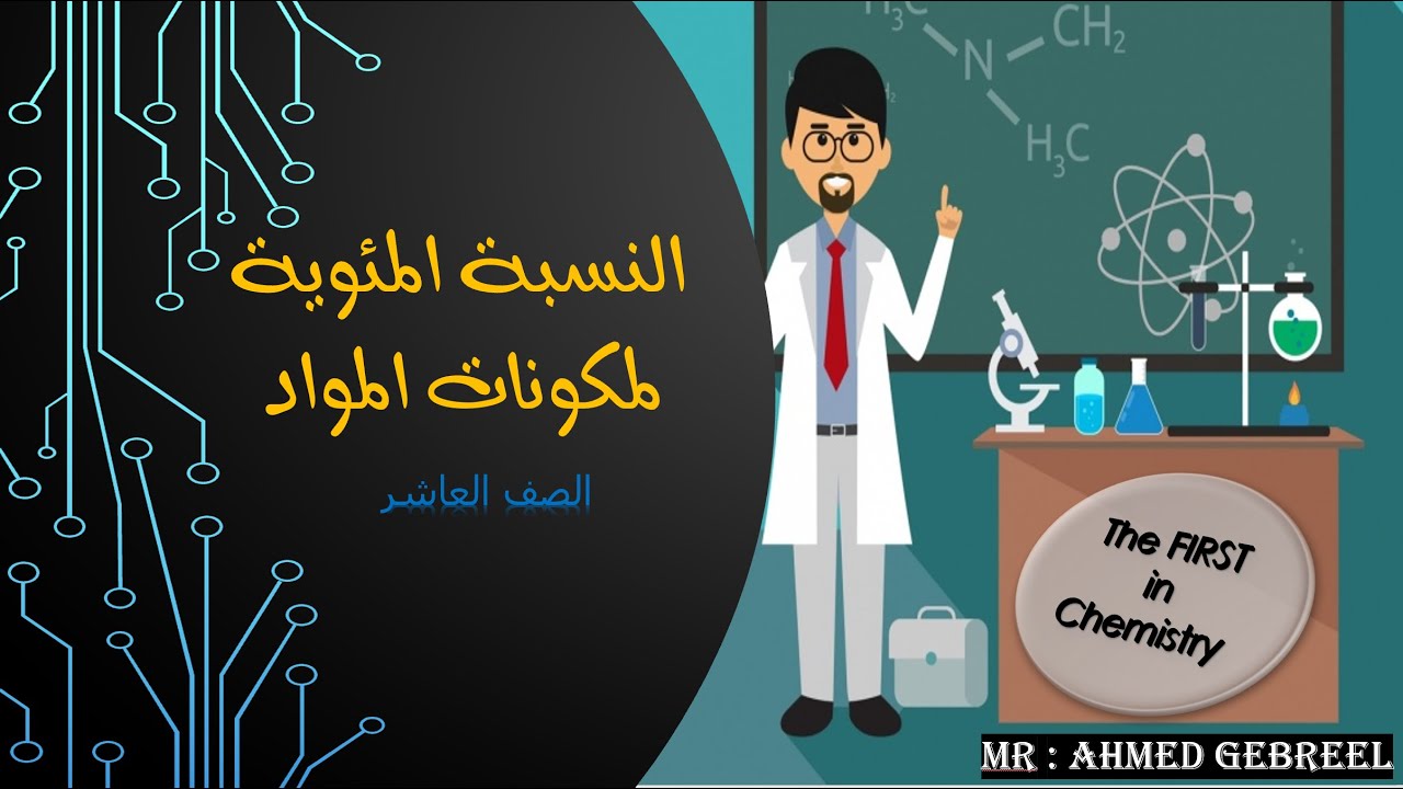 7-النسبة المئوية للعنصر في المركب