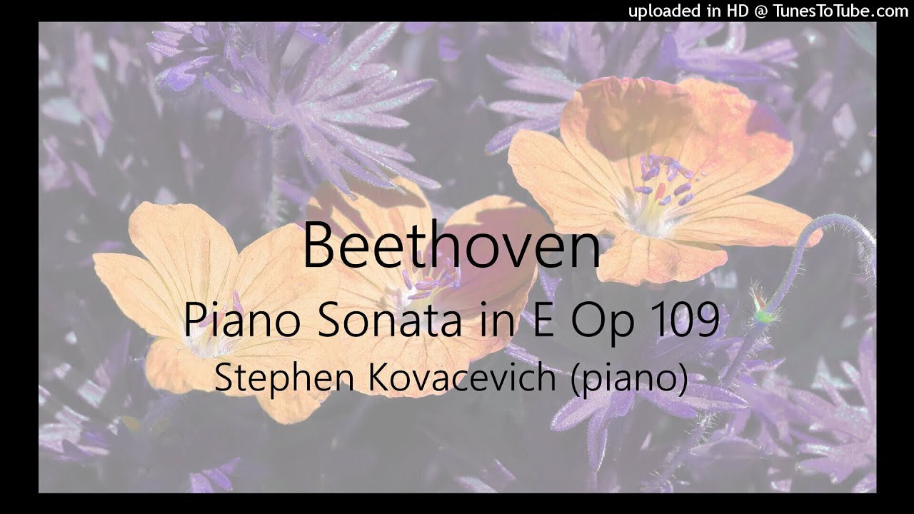 Beethoven: Piano Sonata in E Op 109 ~ Stephen Kovacevich (piano)