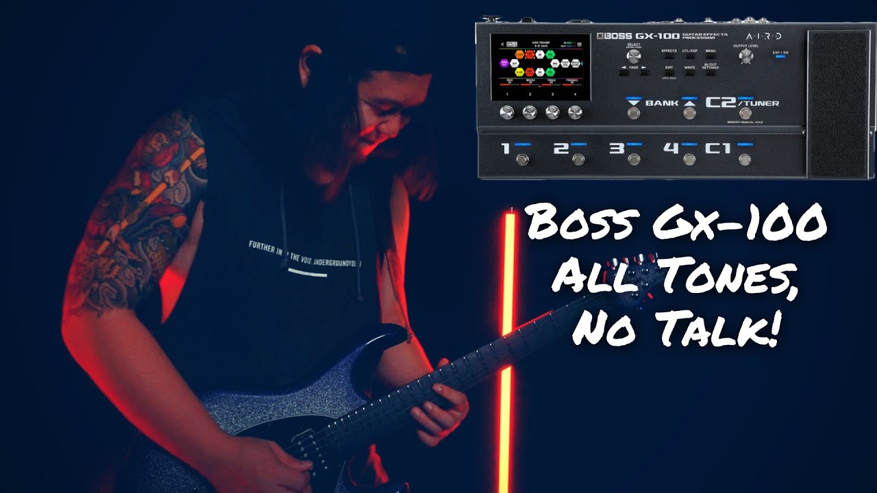 BOSS GX-100 // 20 Awesome Guitar Riffs [All Tones, No Talk]