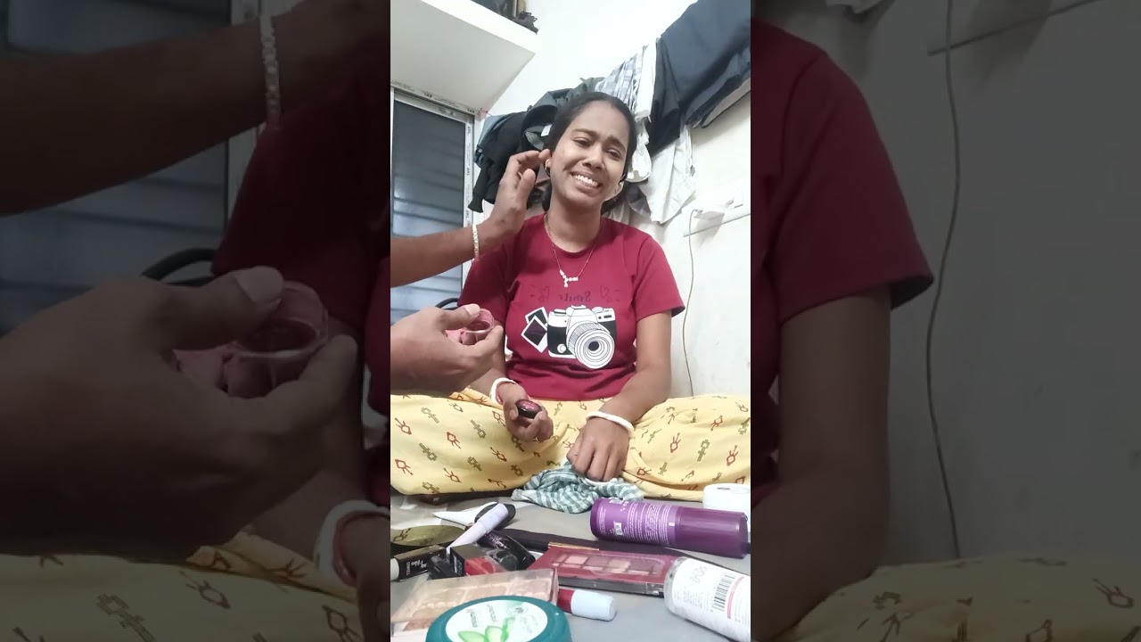ସ୍ତ୍ରୀ ଫେସ୍ ମରାମତି ଏବଂ ରଙ୍ଗ କାମ #minivlog #short video #makeup video #