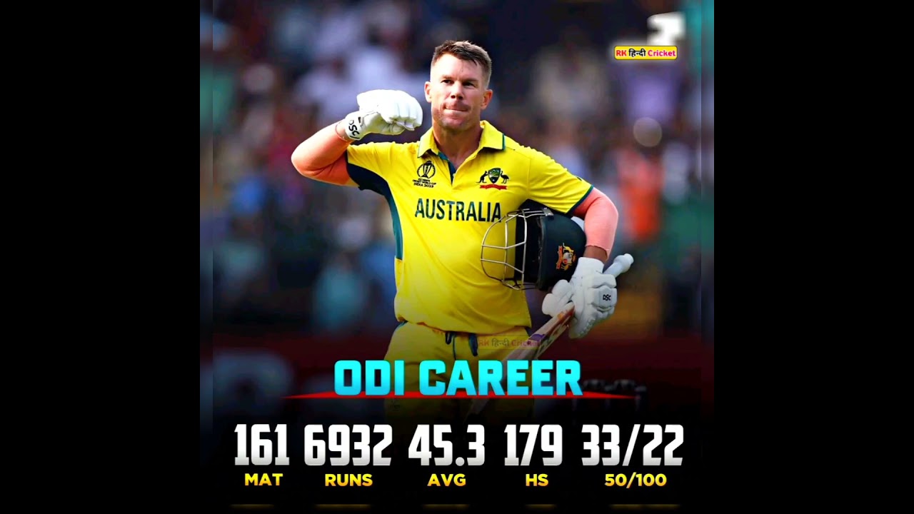 David Warner odi Career #shorts #davidwarner #australia #ipl