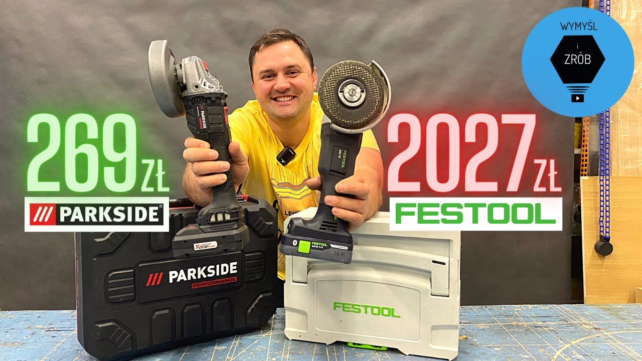 PARKSIDE PERFORMANCE szlifierka kątowa 20 V PWSAP vs Festool AGC 18 V