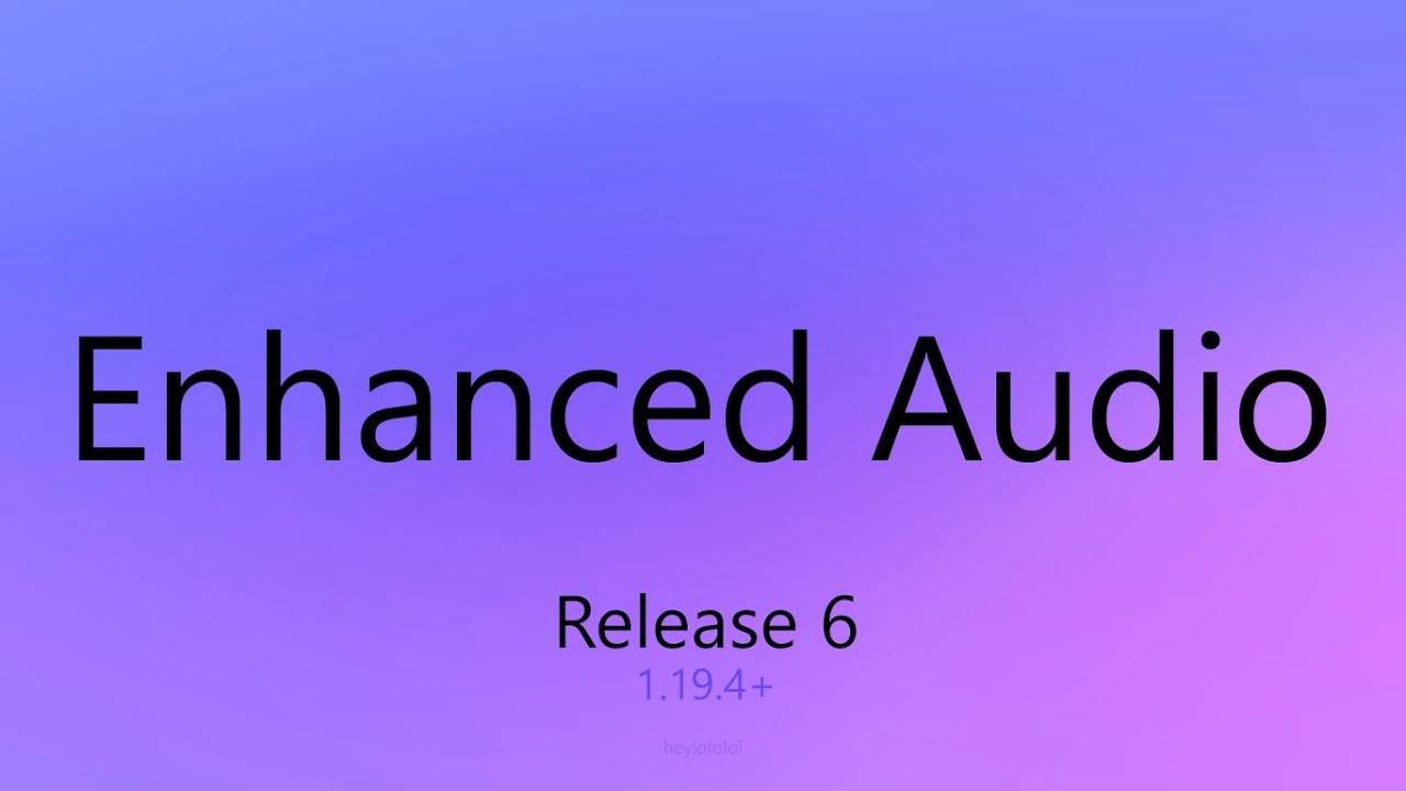 Enhanced Audio Ambience Small Showcase