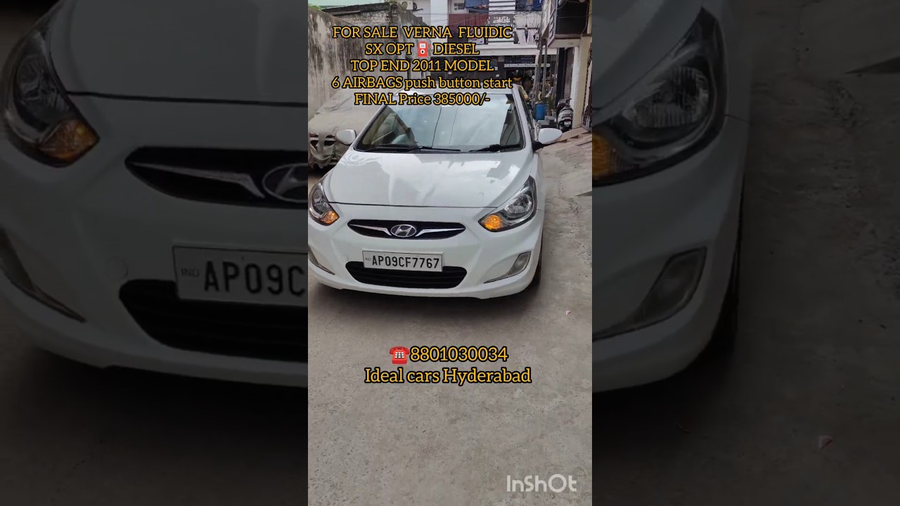 VERNA FLUIDIC SX OPTIONAL CRDI DIESEL FOR SALE IN HYDERABAD 