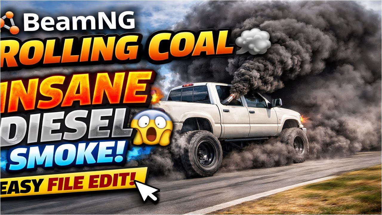 Мод BeamNG Rolling Coal 🔥 Как создать БЕЗУМНЫЙ дизельный дым (ПРОСТОЕ ИЗМЕНЕНИЕ ФАЙЛА!)